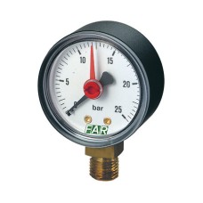 Манометр FAR 1/4 (радиальное соединение) , 0-25 бар, - 30-120 C, O 50 мм
