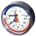 Термоманометр FAR 0-10 бар, 0-120 C, 80 мм, торцевое соединение 1/2