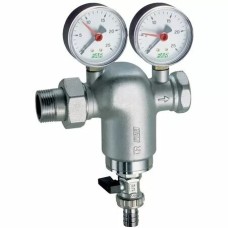 Фильтр для воды FAR 2 НР-ВР, с манометром, 300мкм, Max: 95 C, 25 бар