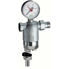 Фильтр для воды FAR 100мкм, с с магнитом , с манометром, Max: 95 C, 25 бар, 1/2 ВР-НР