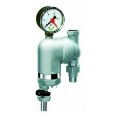 Фильтр для воды FAR 100мкм, с магнитом, с манометром, Max: 95 C, 25 бар, поворотный 1/2 ВР-НР