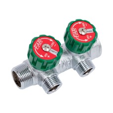 Коллектор FAR FK 3821 3412 регулирующий проходной ВР-НР 3/4"х1/2" с 2 отводами