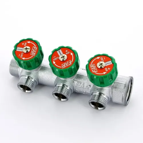 Коллектор FAR регулирующий проходной MULTIFAR 1x3/4EK с 3 контурами, FK 3822 134