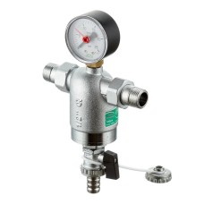 Фильтр для воды FAR 100мкм, с манометром, Max: 95 C, 25 бар, 1/2 НР, FA 3944 12100