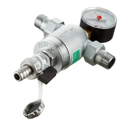 Фильтр для воды FAR 100мкм, с манометром, Max: 95 C, 25 бар, 1/2 НР, FA 3944 12100