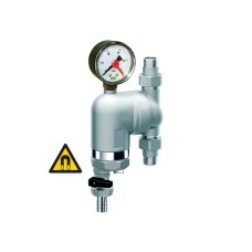 Фильтр для воды FAR 100мкм, с магнитом, с манометром, Max: 95 C, 25 бар, поворотный 3/4 НР, FA 39M4 34100