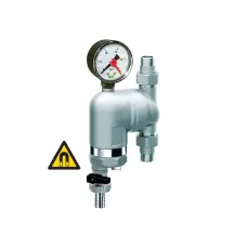 Фильтр для воды FAR 100мкм, с магнитом, с манометром, Max: 95 C, 25 бар, поворотный 1/2 НР, FA 39M4 12100