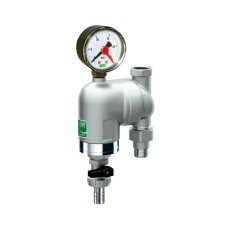 Фильтр для воды FAR 100мкм, с манометром, Max: 95 C, 25 бар, поворотный 1/2 ВР-НР