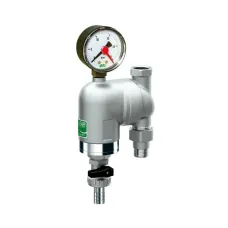 Фильтр для воды FAR 100мкм, с манометром, Max: 95 C, 25 бар, поворотный 1/2 ВР-НР
