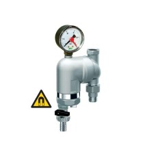 Фильтр для воды FAR 100мкм, с магнитом, с манометром, Max: 95 C, 25 бар, поворотный 1/2 ВР-НР, FA 39M6 12100