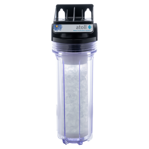 Корпус фильтра атолл Патриот SL10-3/4 прозрачный с картриджем PCCT (полифосфат)