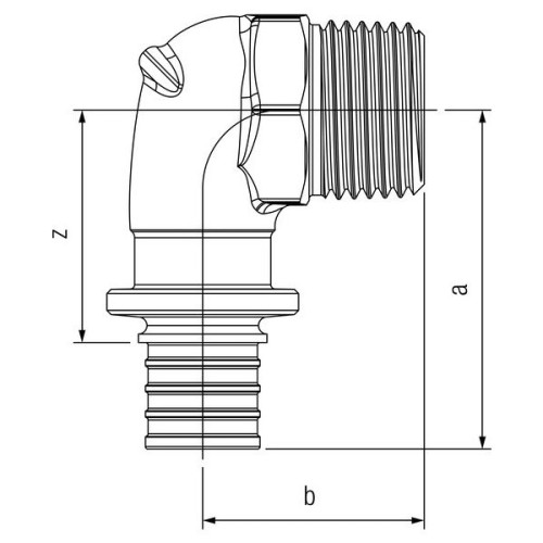 Угольник-переходник REHAU с наружной резьбой 20-R 1/2 RX+