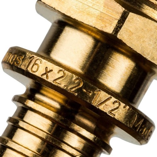 Переходник с наружной резьбой STOUT 16xR 1/2 для труб из сшитого полиэтилена аксиальный