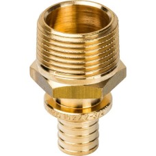 Переходник с наружной резьбой STOUT 16xR 3/4 для труб из сшитого полиэтилена аксиальный