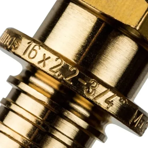 Переходник с наружной резьбой STOUT 16xR 3/4 для труб из сшитого полиэтилена аксиальный