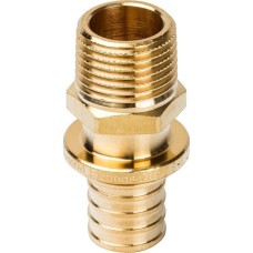 Переходник с наружной резьбой STOUT 20xR 1/2 для труб из сшитого полиэтилена аксиальный