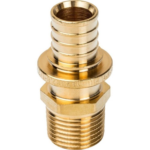 Переходник с наружной резьбой STOUT 20xR 1/2 для труб из сшитого полиэтилена аксиальный