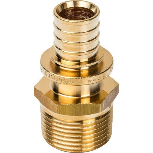 Переходник с наружной резьбой STOUT 20xR 3/4 для труб из сшитого полиэтилена аксиальный