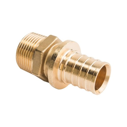 Переходник с наружной резьбой STOUT 25xR 1 для труб из сшитого полиэтилена аксиальный