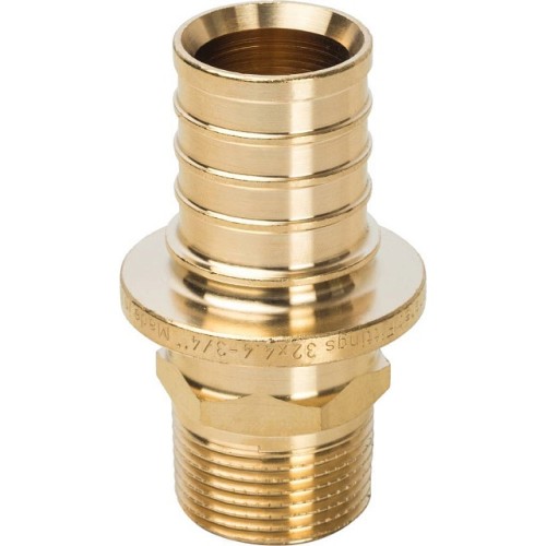 Переходник с наружной резьбой STOUT 32xR 3/4 для труб из сшитого полиэтилена аксиальный