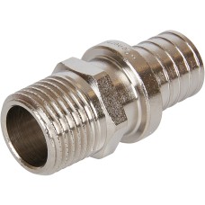 Переходник с наружной резьбой STOUT SFA-0001-200212 20х2.0x1/2 никелированный для труб из сшитого полиэтилена аксиальный