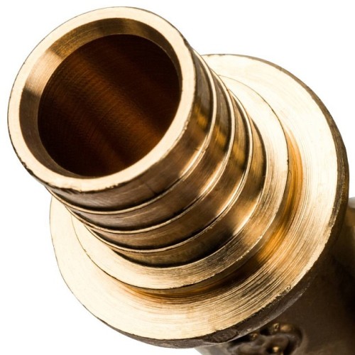 Угольник-переходник с наружной резьбой STOUT 20xR 3/4 для труб из сшитого полиэтилена аксиальный