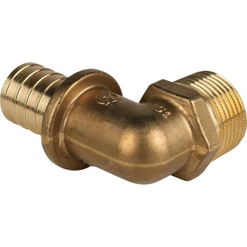 Угольник-переходник с наружной резьбой STOUT 32xR 1 для труб из сшитого полиэтилена аксиальный