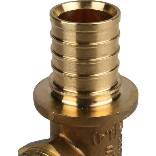 Угольник-переходник с наружной резьбой STOUT 32xR 1 для труб из сшитого полиэтилена аксиальный