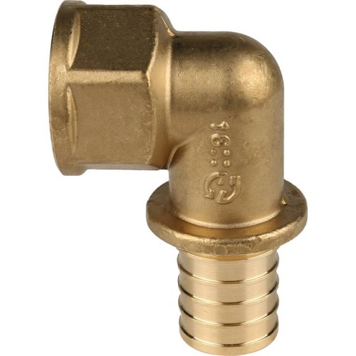 Угольник-переходник с внутренней резьбой STOUT 32xG 1 для труб из сшитого полиэтилена аксиальный