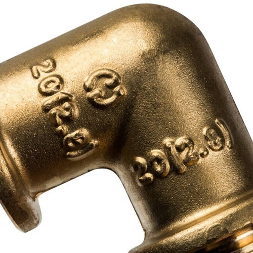 Угольник STOUT 90° 20 для труб из сшитого полиэтилена аксиальный