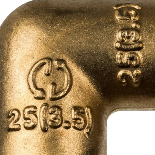 Угольник STOUT 90° 25 для труб из сшитого полиэтилена аксиальный