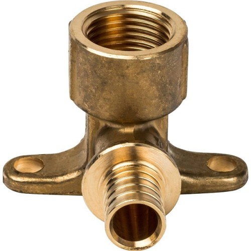 Угольник настенный с креплением STOUT 16xRp 1/2 для труб из сшитого полиэтилена аксиальный