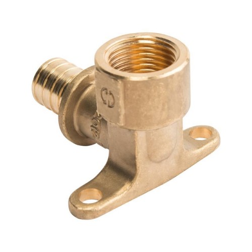 Угольник настенный с креплением STOUT 20xRp 1/2 для труб из сшитого полиэтилена аксиальный