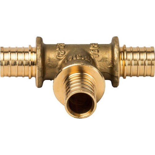 Тройник равнопроходный STOUT 16x16x16 для труб из сшитого полиэтилена аксиальный