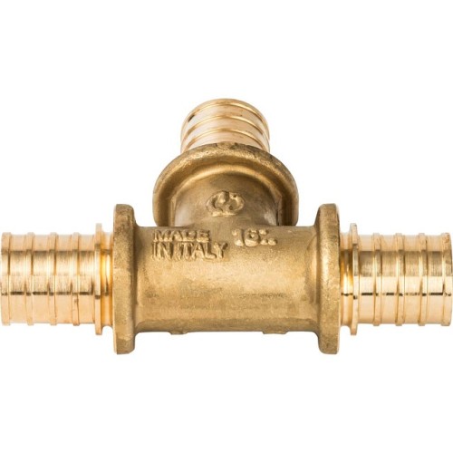 Тройник равнопроходный STOUT 20x20x20 для труб из сшитого полиэтилена аксиальный