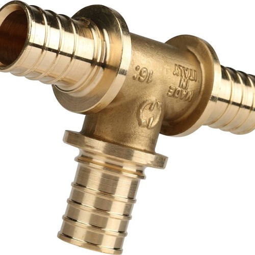 Тройник равнопроходный STOUT 25x25x25 для труб из сшитого полиэтилена аксиальный