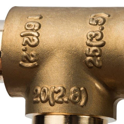 Тройник переходной STOUT 25x20x16 для труб из сшитого полиэтилена аксиальный