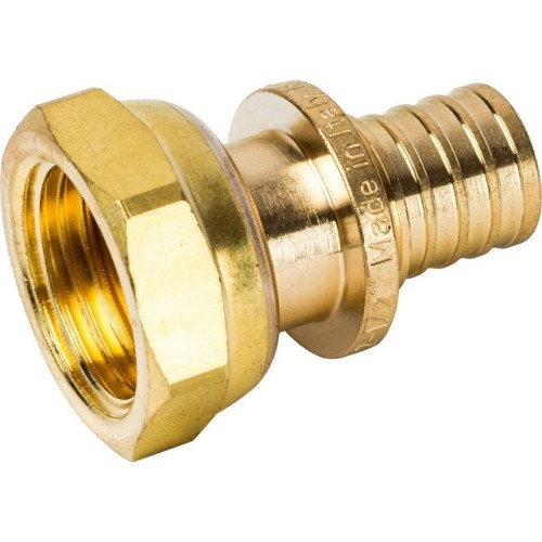 Переходник с накидной гайкой STOUT 16xG 1/2 для труб из сшитого полиэтилена аксиальный