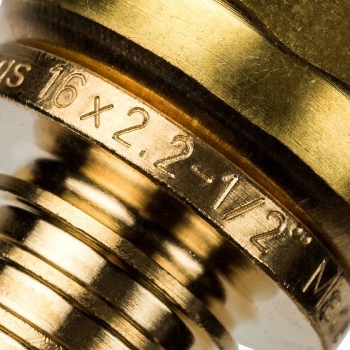 Переходник с накидной гайкой STOUT 16xG 1/2 для труб из сшитого полиэтилена аксиальный