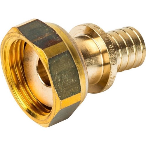 Переходник с накидной гайкой STOUT 16xG 3/4 для труб из сшитого полиэтилена аксиальный