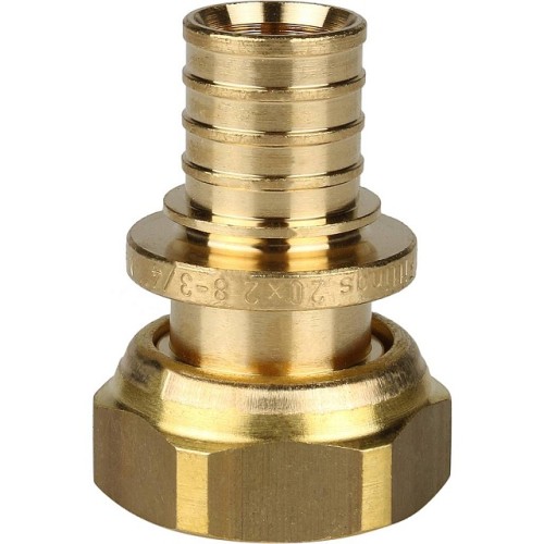 Переходник с накидной гайкой STOUT 20xG 3/4 для труб из сшитого полиэтилена аксиальный