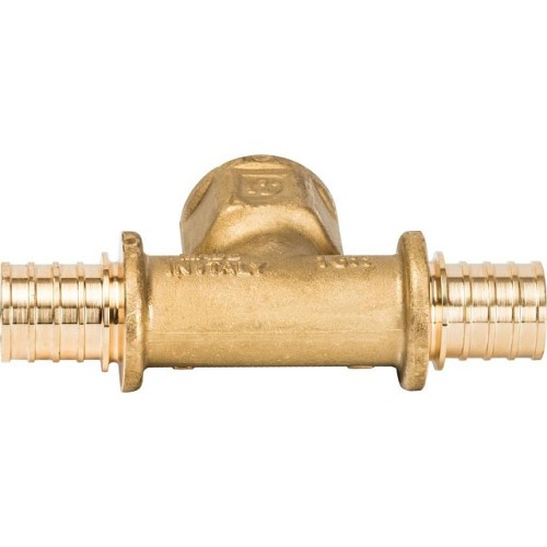 Тройник-переходник с внутренней резьбой STOUT 20xR 1/2 для труб из сшитого полиэтилена аксиальный