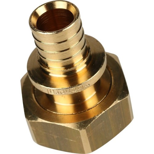 Переходник с накидной гайкой (евроконус) STOUT 16xG 3/4 для труб из сшитого полиэтилена аксиальный