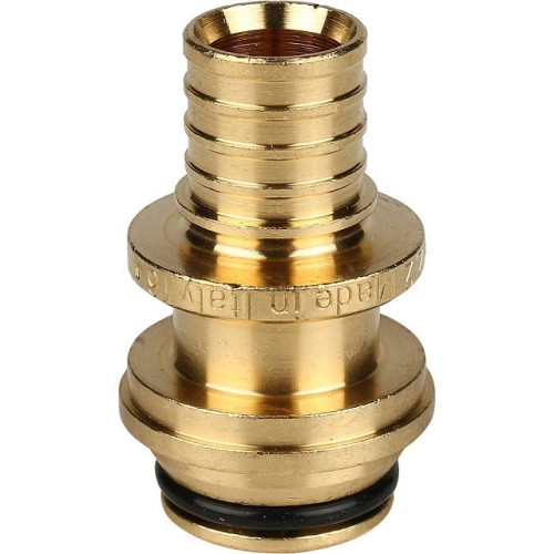 Переходник с накидной гайкой (евроконус) STOUT 16xG 3/4 для труб из сшитого полиэтилена аксиальный