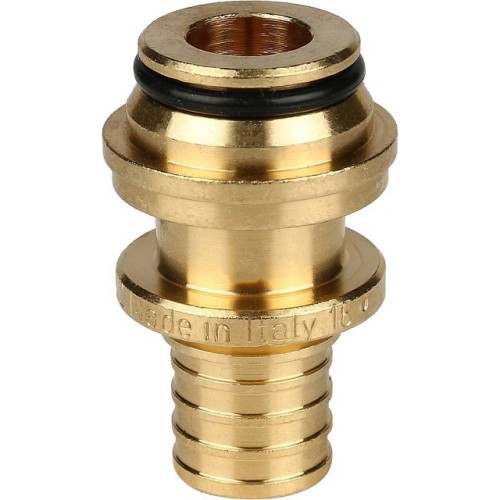 Переходник с накидной гайкой (евроконус) STOUT 16xG 3/4 для труб из сшитого полиэтилена аксиальный