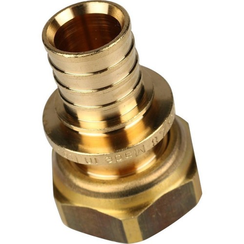 Переходник с накидной гайкой (евроконус) STOUT 20xG 3/4 для труб из сшитого полиэтилена аксиальный