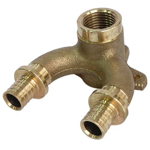 Проточный настенный угольник STOUT 16x1/2  бронзовый для труб из сшитого полиэтилена (340034G041622B)