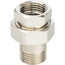 Разъемное соединение STOUT американка ВН 1/2 никелированное, уплотнение под гайкой o-ring кольцо