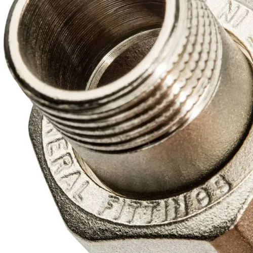 Разъемное соединение STOUT американка ВН 1/2 никелированное, уплотнение под гайкой o-ring кольцо