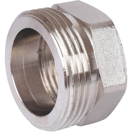 Разъемное соединение STOUT американка ВН 1 никелированное, уплотнение под гайкой по плоскости